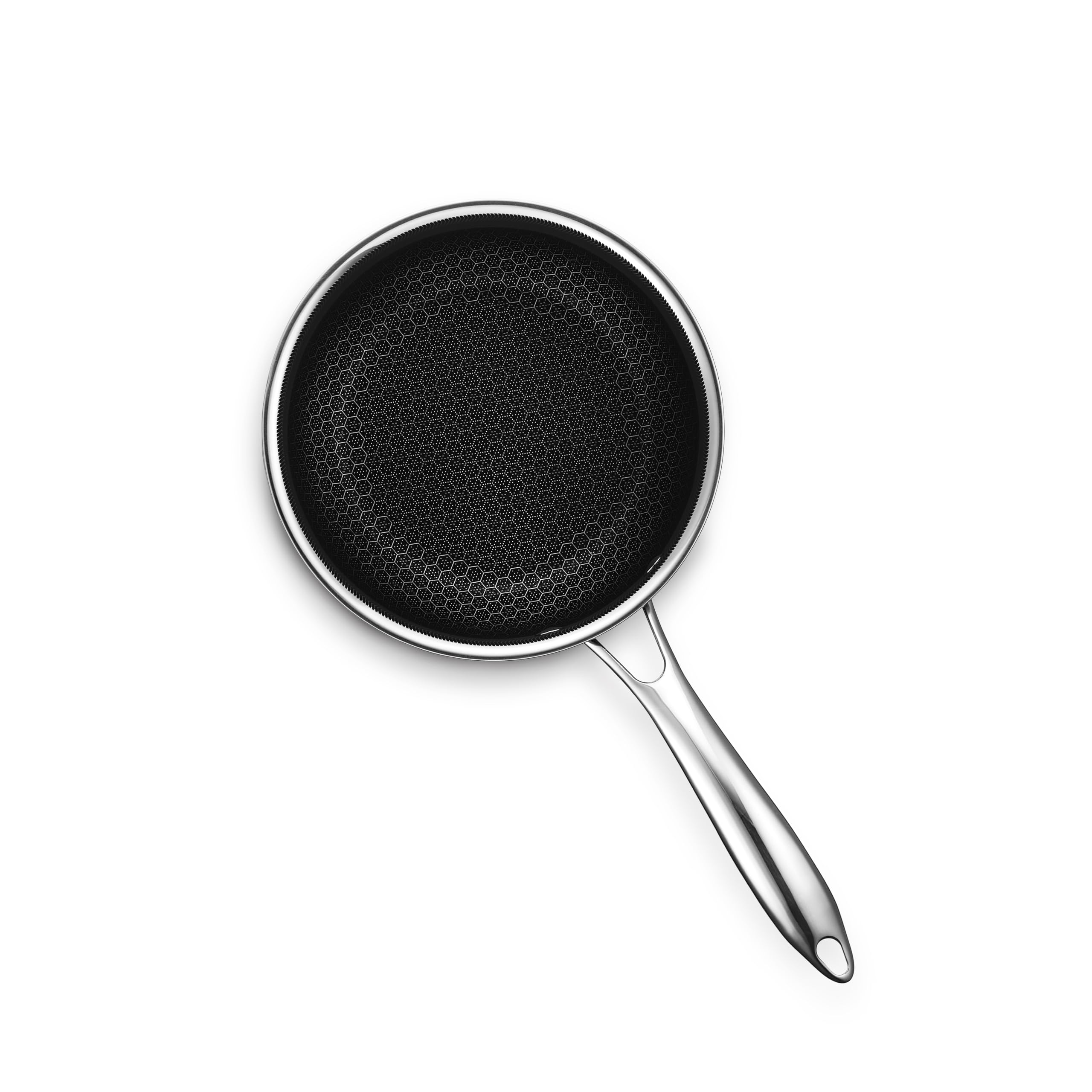 HexClad Hybrid Nonstick 2-Quart Saucepan with Tempered Glass Lid, Stay-Cool Handle, Dishwasher-Friendly, Oven-Safe Up to 900°F, Induction-Ready, Compatible with All Cooktops