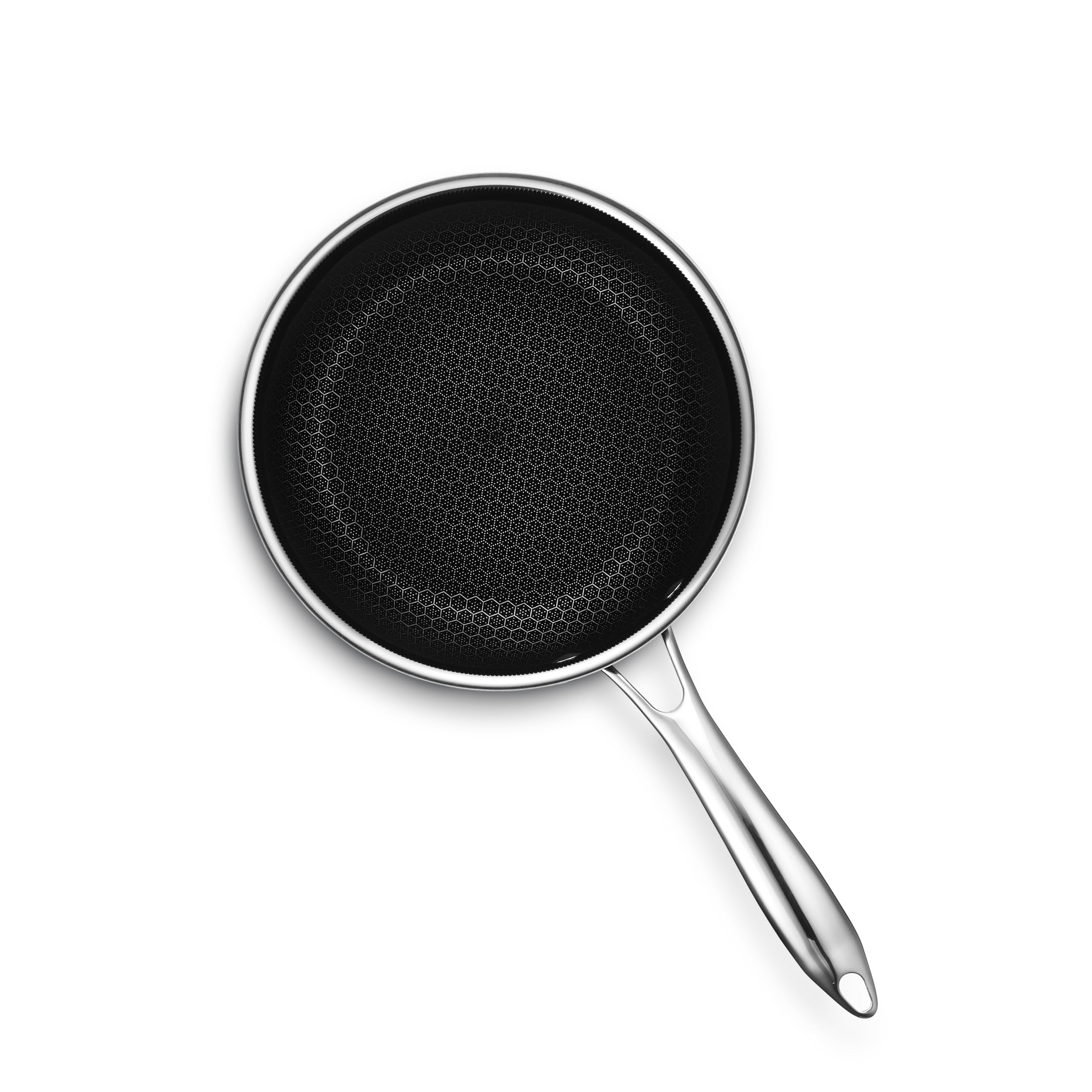 HexClad Hybrid Nonstick 3-Quart Saucepan with Tempered Glass Lid, Stay-Cool Handle, Dishwasher-Friendly, Oven-Safe Up to 900°F, Induction-Ready, Compatible with All Cooktops