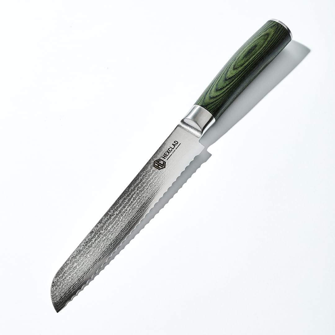 HexClad Utility Knife, 5-Inch Japanese Damascus Stainless Steel Blade, Pakkawood Handle