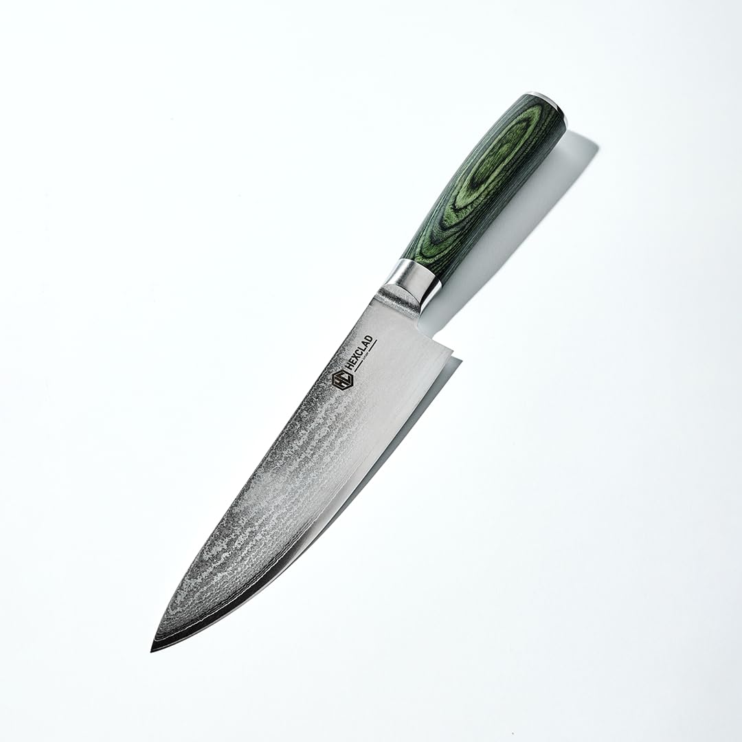 HexClad Utility Knife, 5-Inch Japanese Damascus Stainless Steel Blade, Pakkawood Handle