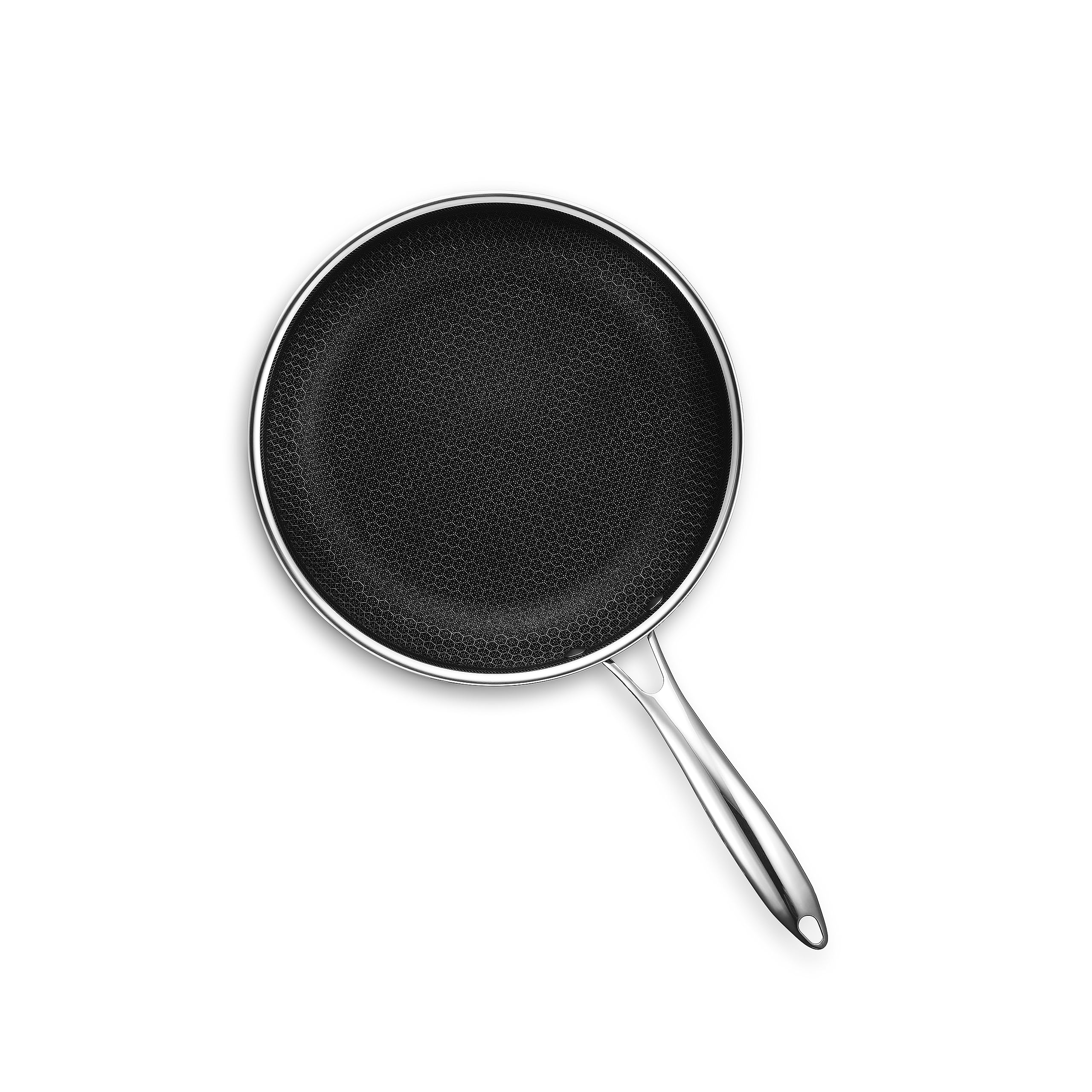 HexClad Hybrid Nonstick 10-Inch Frying Pan, Stay-Cool Handle, Dishwasher-Friendly, Oven-Safe Up to 900°F, Induction-Ready, Compatible with All Cooktops