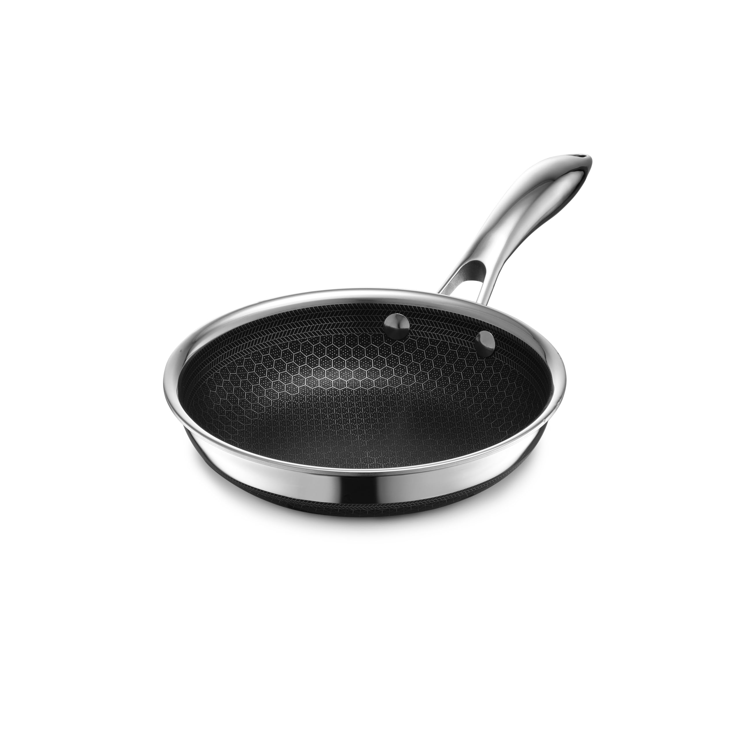 HexClad Hybrid Nonstick 10-Inch Frying Pan, Stay-Cool Handle, Dishwasher-Friendly, Oven-Safe Up to 900°F, Induction-Ready, Compatible with All Cooktops
