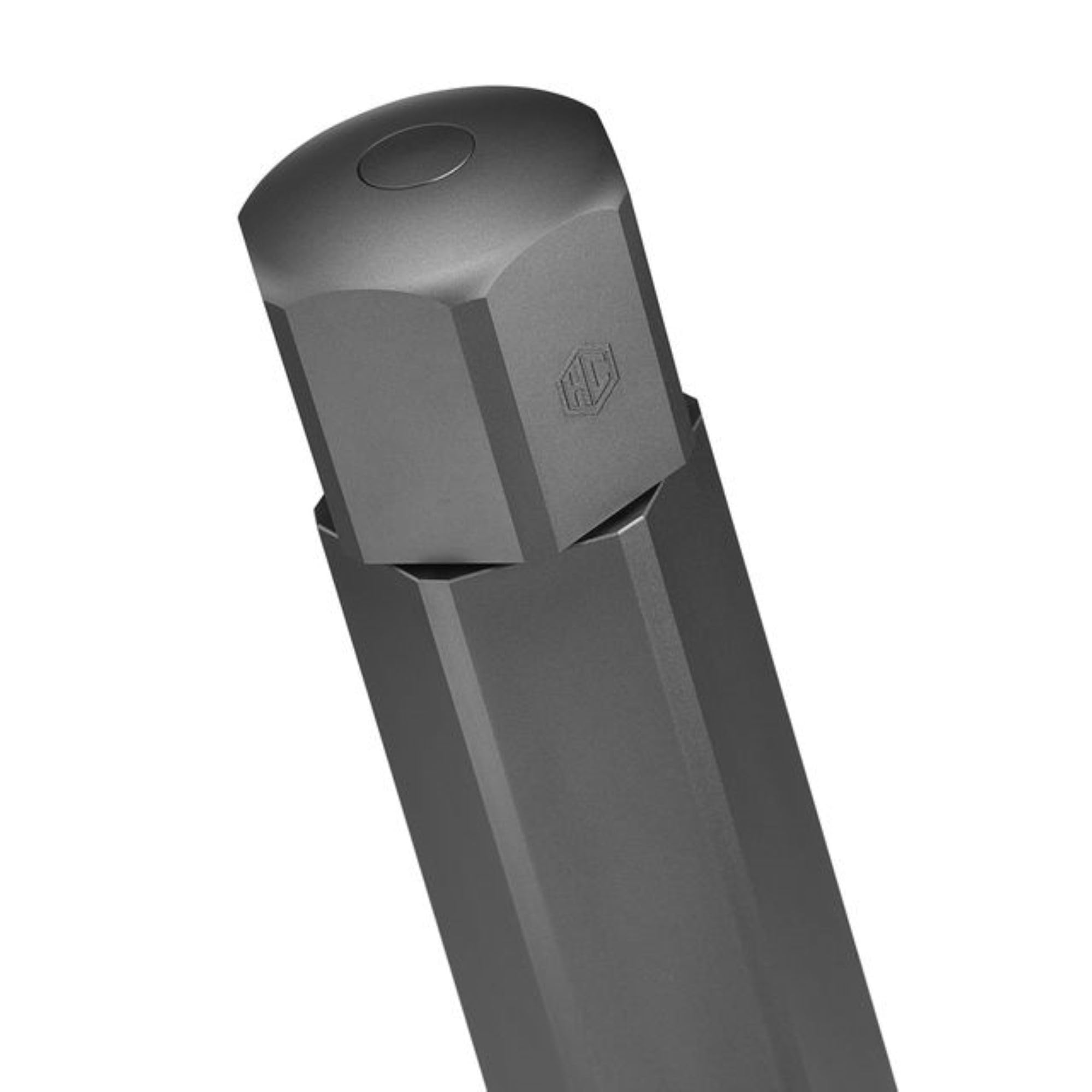 HexClad HexMill Salt Grinder, Professional Grade Heavy-Duty, Refillable, Aluminum Gunmetal Gray, Adjustable Ten Grind Settings
