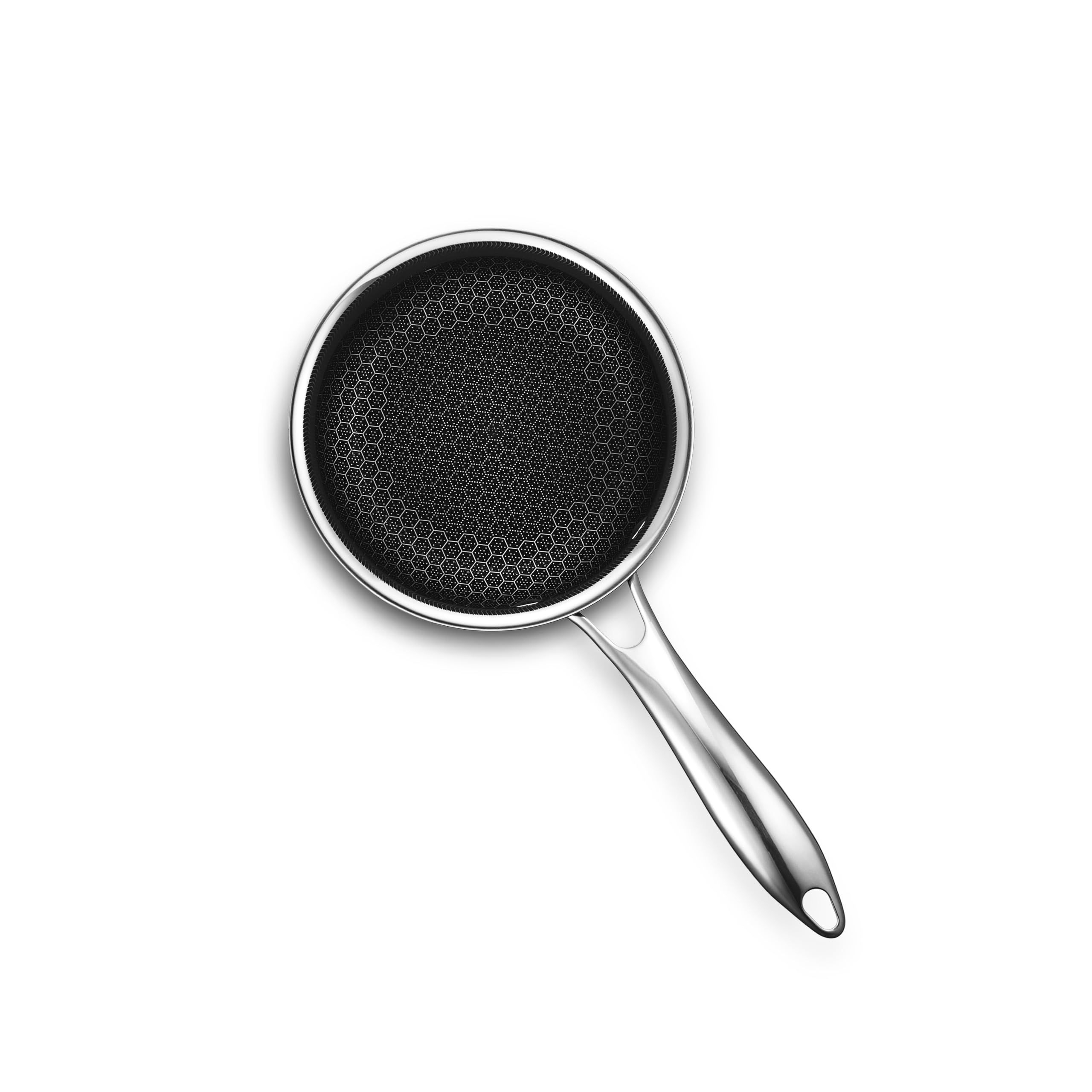 HexClad Hybrid Nonstick 1-Quart Saucepan with Tempered Glass Lid, Stay-Cool Handle, Dishwasher-Friendly, Oven-Safe Up to 900°F, Induction-Ready, Compatible with All Cooktops
