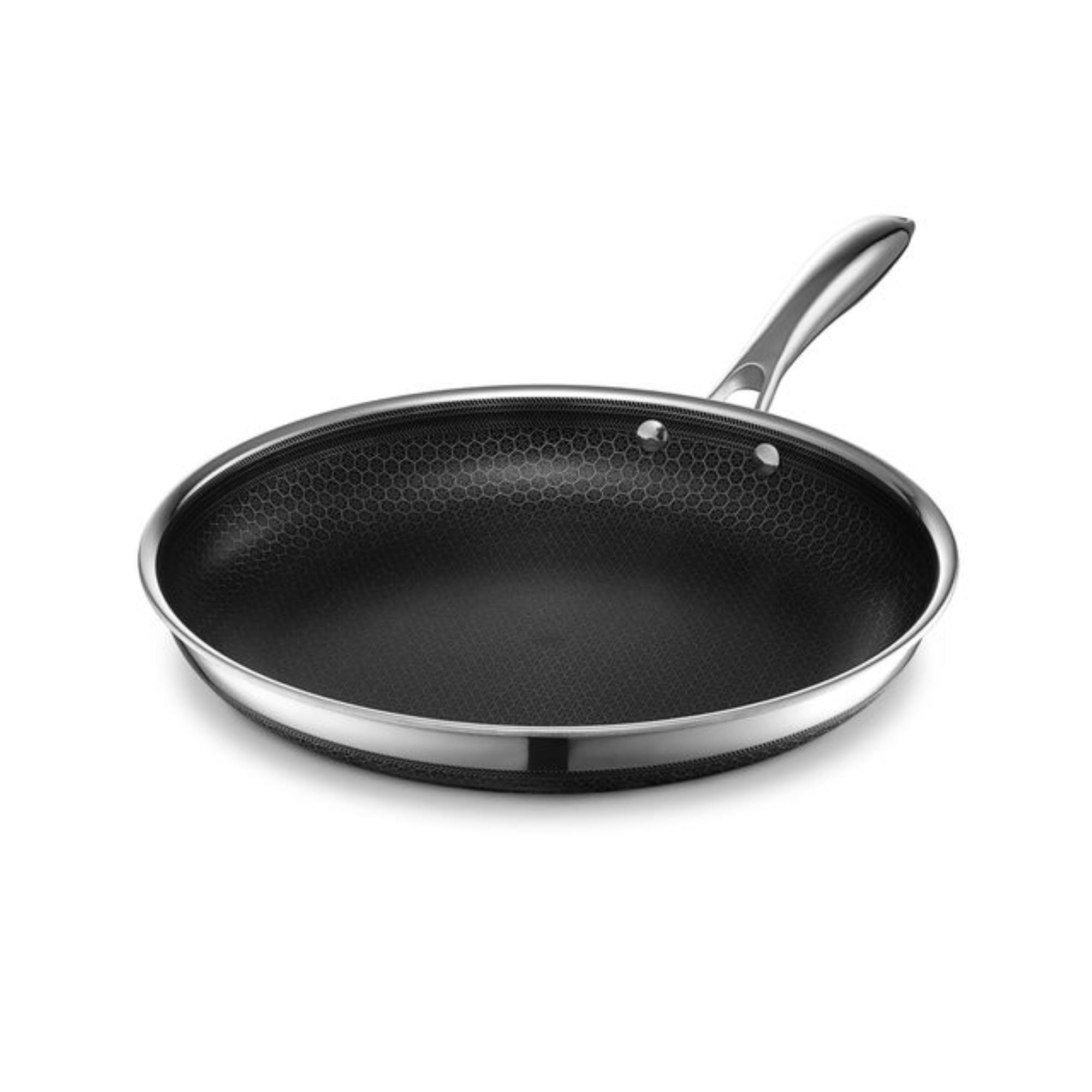 HexClad 9-Piece Hybrid Cookware Bundle, 12-Inch Nonstick Frying Pan, with 6 Piece Pot Set, 2, 3, and 8 Quart Pots with Glass Lids