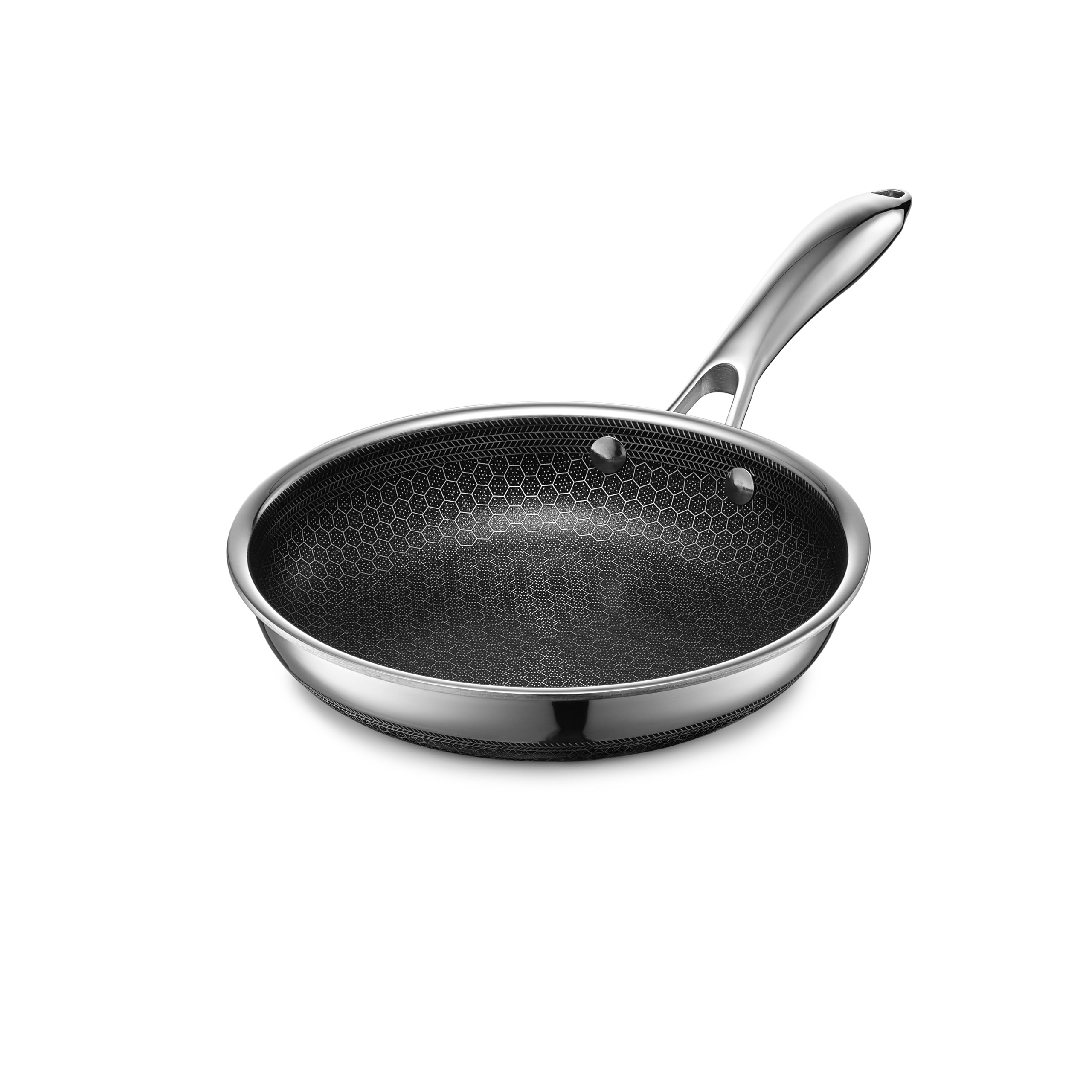 HexClad Hybrid Nonstick 8-Inch Frying Pan, Stay-Cool Handle, Dishwasher-Friendly, Oven-Safe Up to 900°F, Induction-Ready, Compatible with All Cooktops